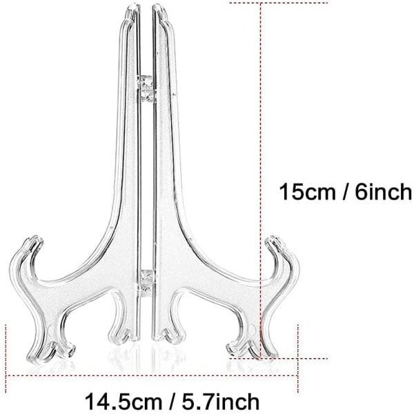 6 Pouces Chevalet d'Assiette en Plastique Support de Plaque de