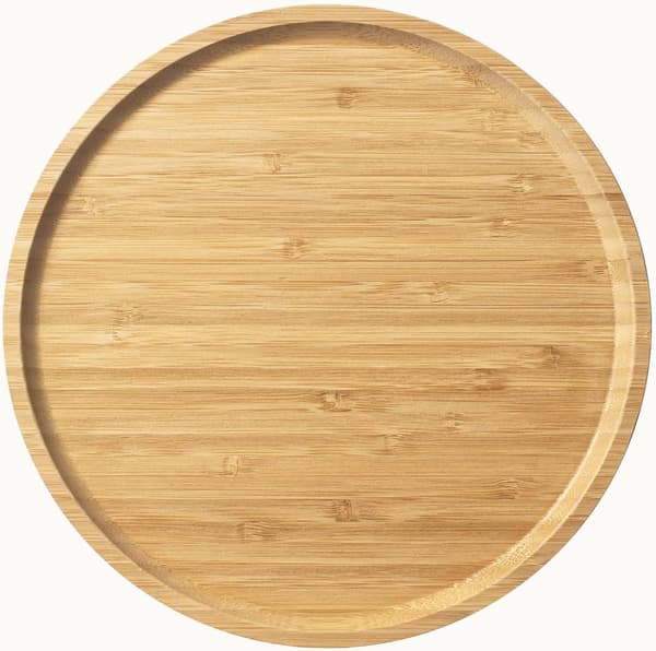 Bambu Tarjoilualusta, Pyöreä Puinen Tarjotin, Puinen Tarjoilualusta, Hedelmä