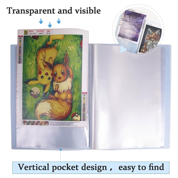 Mapp för förvaring av papper, halvtransparent