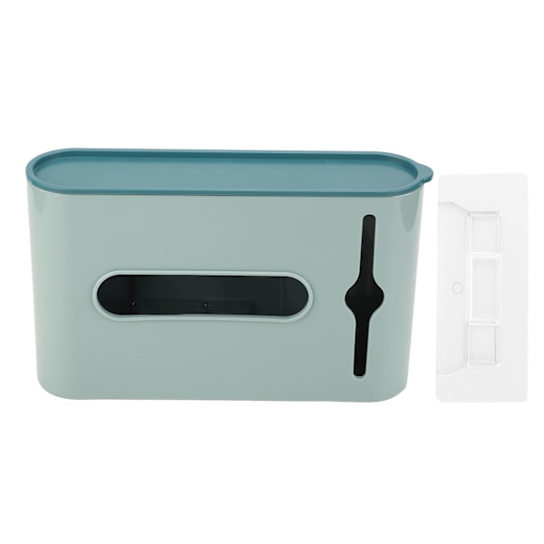 Indkøbspose Dispenser med Synligt Vindue Design Stor Kapacitet Støvsikkert Låg Plastikpose Organizer til Køkken Soveværelse Grøn