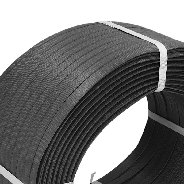 1 Rulle Manuel Emballeringsbånd 1 Hoved PP Plastiktov Industrielt Kabelbinder Værktøj 9KG 10# Sort