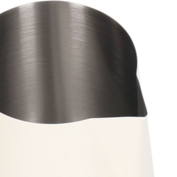 Melkeskumkanne i rustfritt stål, skumkanne, blandingskopp, pott for kaffedrikker, 450 ml, hvit