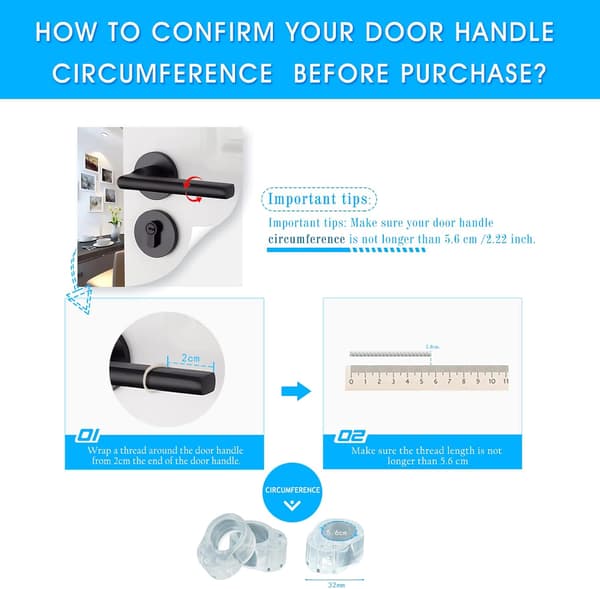 Dørstoppere 10 stk (Transparent) PVC Dørhåndtakstopper
