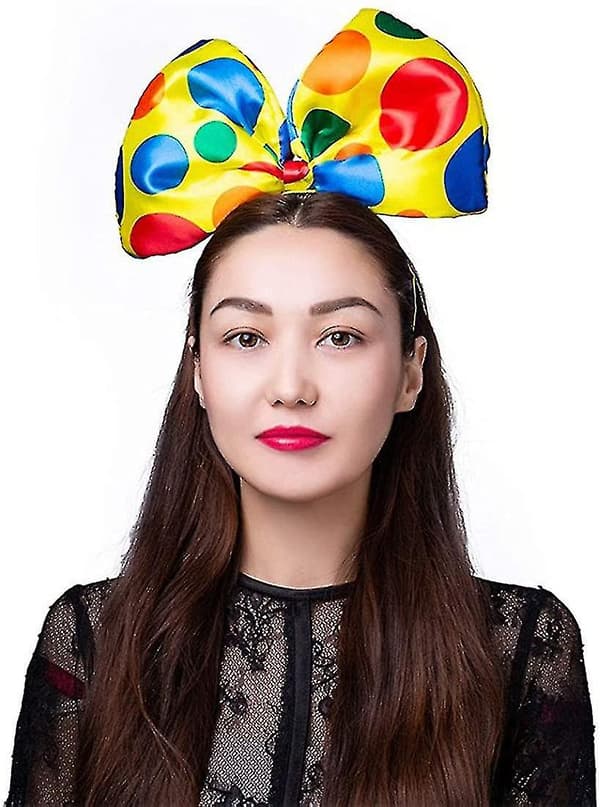 2-pack clownhårbandsset, clownkostymtillbehör hårband för Halloween, karneval och mer