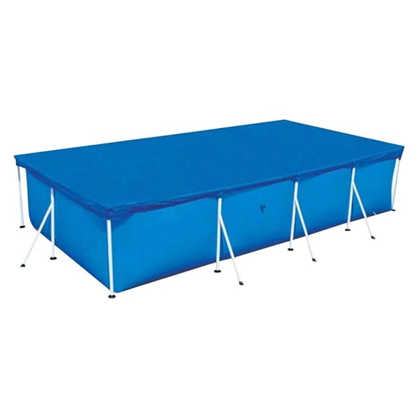Robust och tålig poolöverdrag för rektangulära ovanjordspooler, ventilationshålsdesign bibehåller vattentemperaturen, 221x150 cm