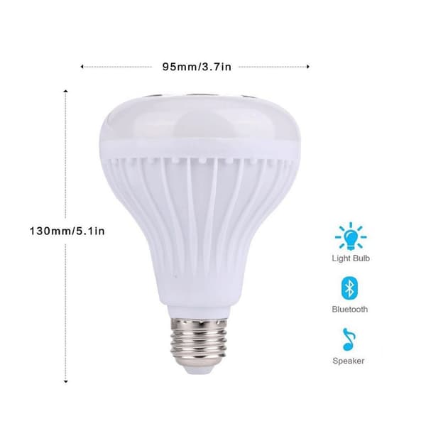 LED-lamppu Bluetooth-kaiuttimella, 12W E27 RGB langaton vaihto
