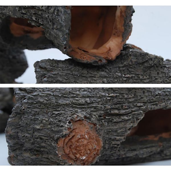 Harpiks Akvarium Ornament Hul Træstamme Fiskekum Træ Log Trælandskab Fiskekum Dekoration