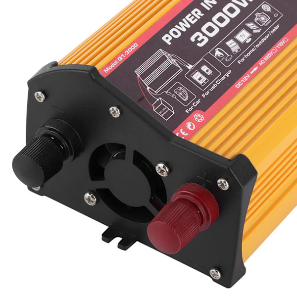 Auton invertteri, kaksi USB-porttia, 300W, autovirran muuntaja, muokattu siniaalto