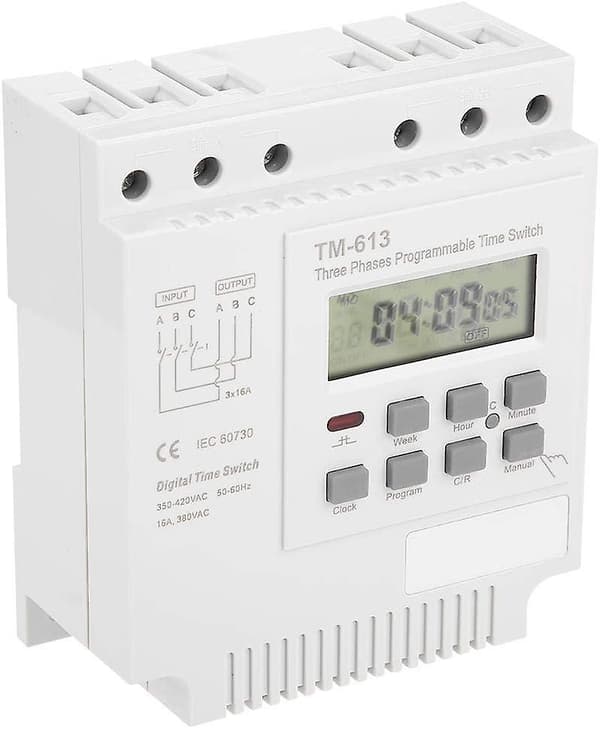 Programmerbar tidsbryter - 380V Timer TM-163 tidsbryter for 350V-420V AC trefasemotor