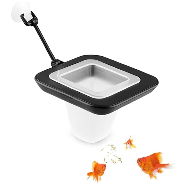 Akvarium rød orm kop rød orm feeder tragt kegle med sugekop fodring kop fodring ring