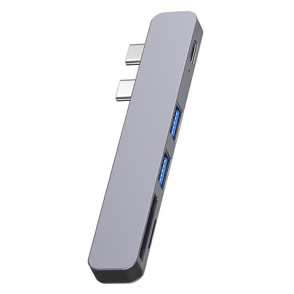 5 I 1 Usb C Hub Dobbelt Type C Hub Adapter Usb 3.0 Pd Strømadapter Dockingstation Til Pro/air 2020