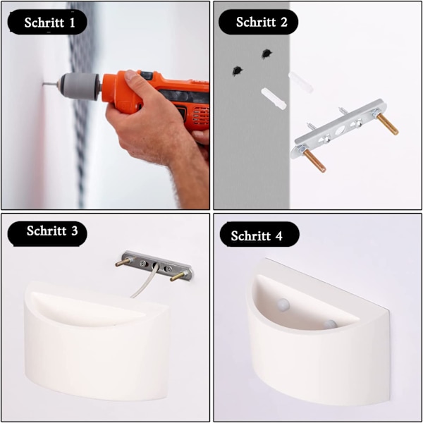 Modern inomhus vägglampa i gips, energibesparande G9-lampa som producerar mjukt och varmvitt ljus, elegant böjd form som ger en touch av klass till ditt vardagsrum
