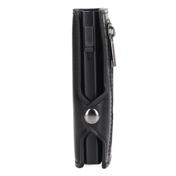 Pengepung i Aluminium Legering PU Anti-Tabt Ultra Tynd ID Kreditkort Holder til Lokator Sporingsenhed Sort