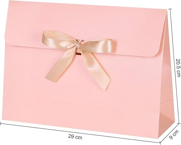 10-pack presentaskar i papper med fluga, bröllopspresentförpackning