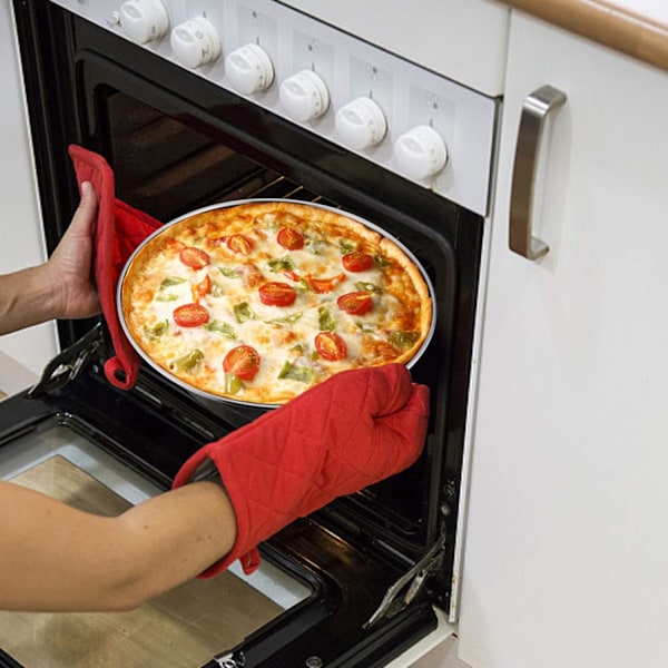 Pizzapanna Set, Konstruktion i rostfritt stål för oöverträffad hållbarhet, Mjukt sluttande kant för enkel hantering & estetik, Mångsidig användning utöver pizza,