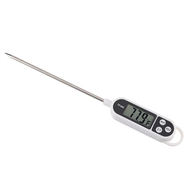 Digital Precisionsmatlagningstermometer, snabbläsande termometer för kött med lång rostfri sond, noggrannhet ±0,5℉ för säker förvaring