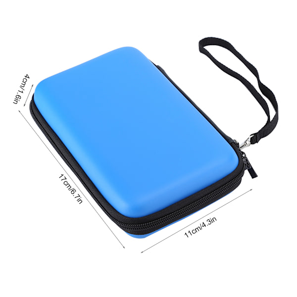 2 st EVA skyddande hårt paket bärbar förvaringsväska för Nintendo 3ds XL spelkonsol blå