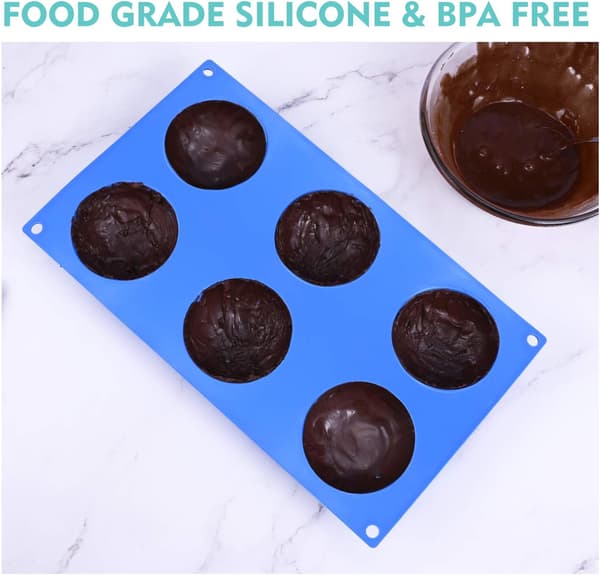 Silikoneform til chokoladebomber, varmebestandig silikonebageform til alsidig brug, ideel til chokolade, kage, gelé, budding, cupcakes,