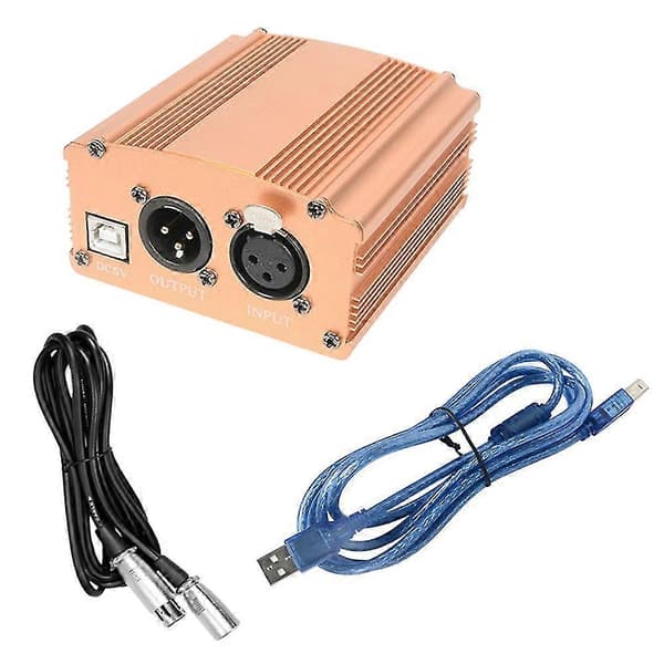 48v Usb Phantom Power Supply Mikrofonkabel Til Kondensatormikrofon Studielydoptagelse Kondensator M