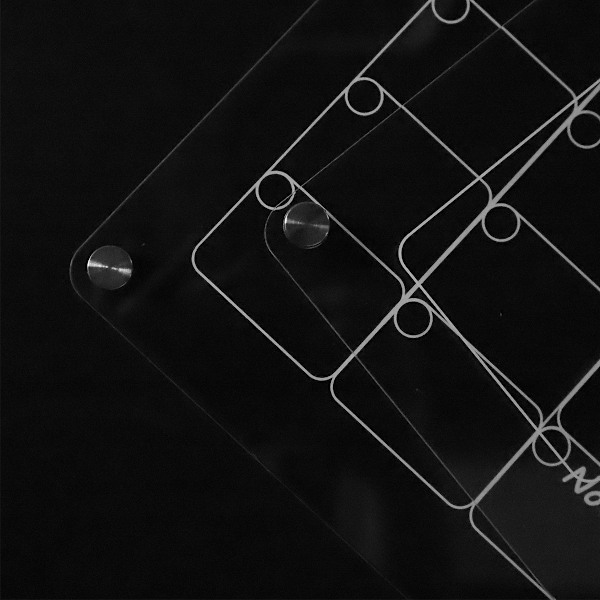 Magnetisk kylskåpskalender, transparent månadsplanerare, akrylkylskåpskalender, månatlig torr raderkalender, kylskåpsorganiserare
