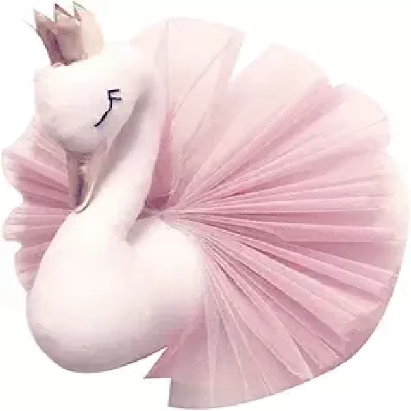 Elegant Väggdekoration, Solid Härlig Rosa 3D Gasvävsdesign Svanar, Idealisk För Barnrum Flickrum, Bröllopsfödelsedagsdekorationer (40X54 Cm)