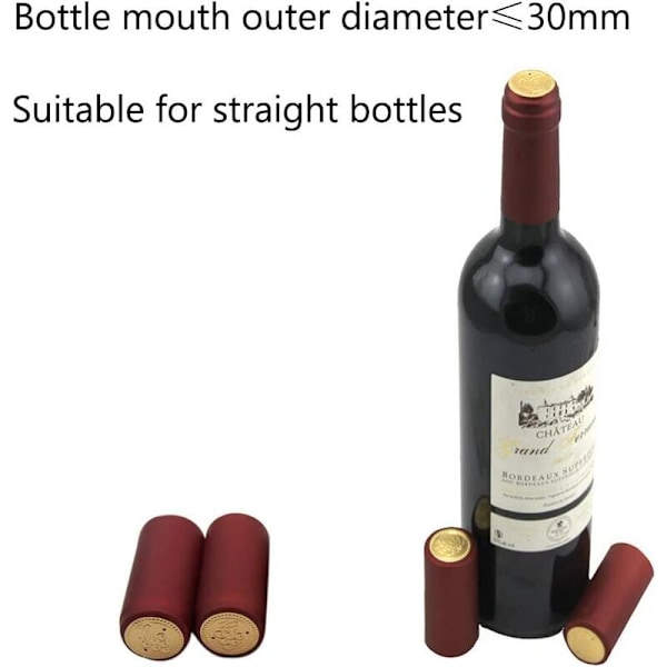 Krymphättor med professionellt utseende, vinkrympfolie för vinkällare och hemmabruk (Orientalisk röd, 100 stycken)