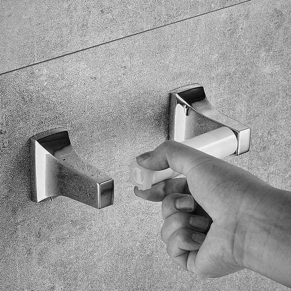 Veggmontert tilbehør moderne bad krom toalettpapirholder