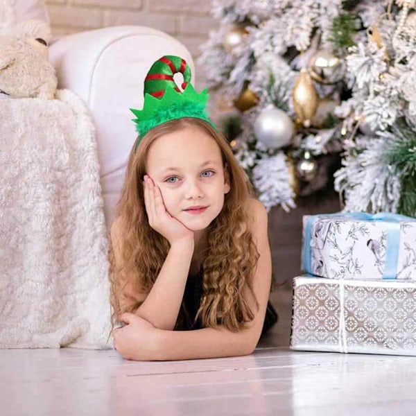 LED Jul Tomte Pannband, Olika Färger Med Elastiskt Band, 2 Stycken Flerfärgade 3D-designer, Mjukt Plyschmaterial För Unisex Barn Vuxna, Ger