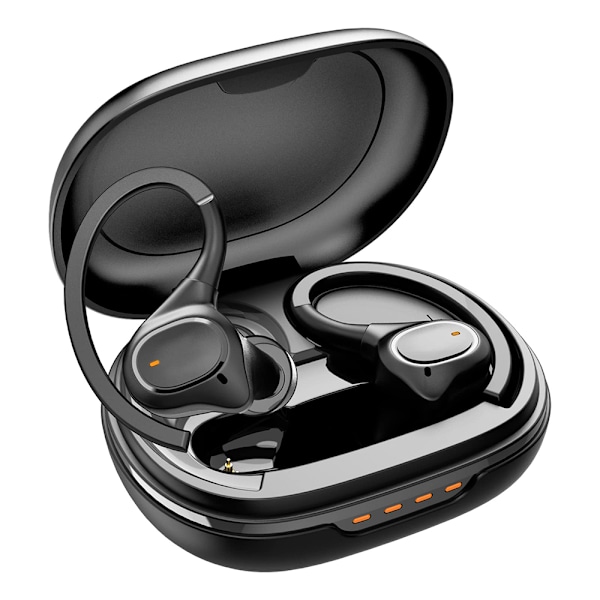 Trådlösa öronsnäckor med öronkrokar för små öron, Mini Bluetooth-öronsnäckor med mikrofon, IPX7 vattentät, brusreducering, 3EQ-ljudinställningar, trådlösa