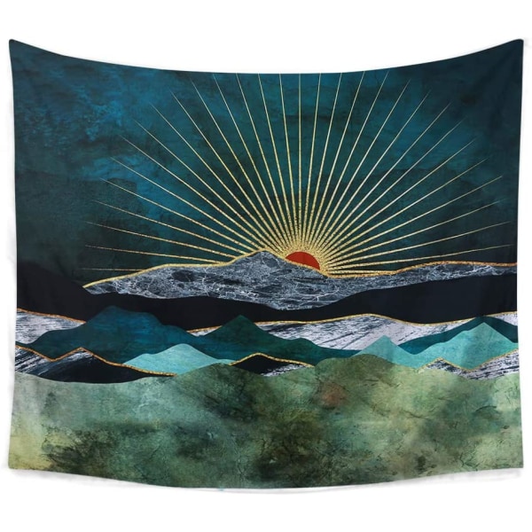 Sonnenaufgang Wandteppich, Motiv: Berge und Sonnenaufgang, leuch