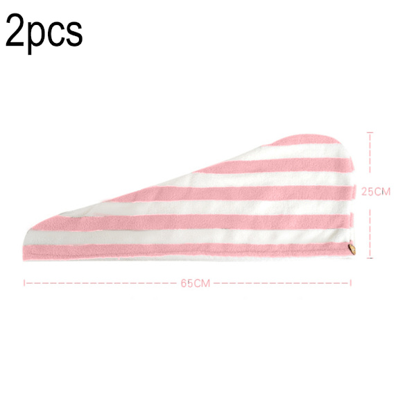 2-pack mikrofiberhårhandduk wrap turban, snabb torkning av hår