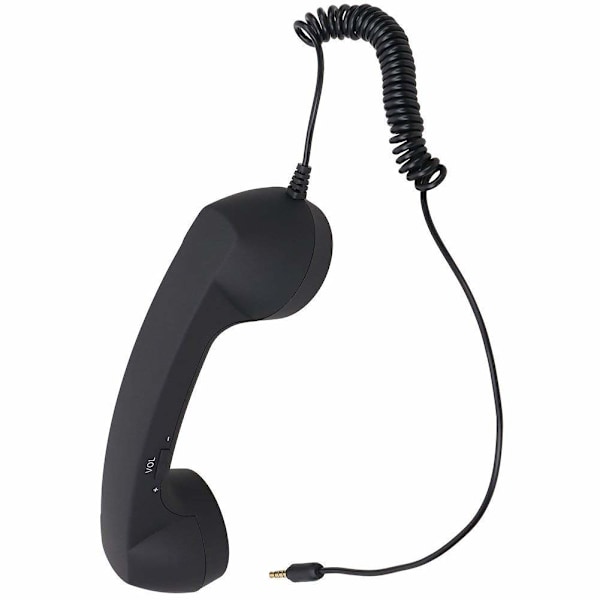 Retro Telefon Handset Högtalare Handset Mikrofon Headset för Smartphones och Mobiltelefoner Tablet PC, Retro Trådbunden Telefon Handset