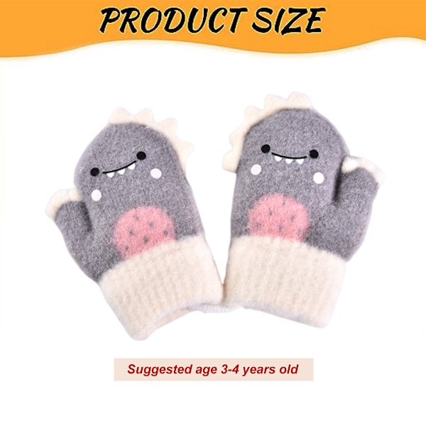 Toddler Magic Stretch Mittens Vinter Unisex Baby Stickade Vantar