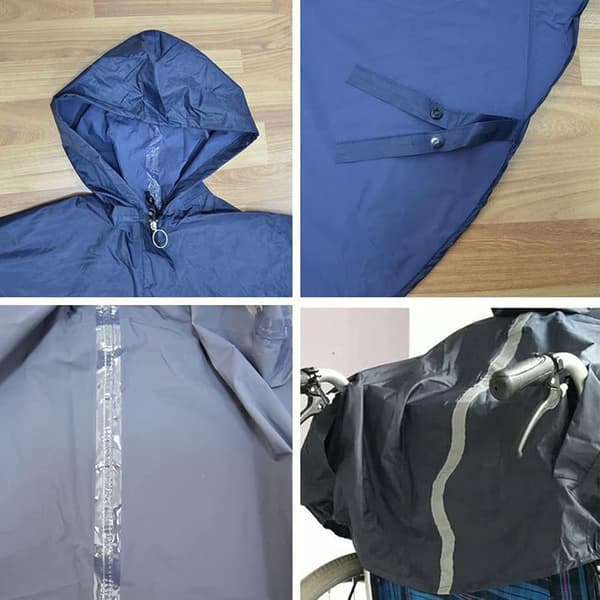 Avancerad universell vattentät poncho med rullstolsluva