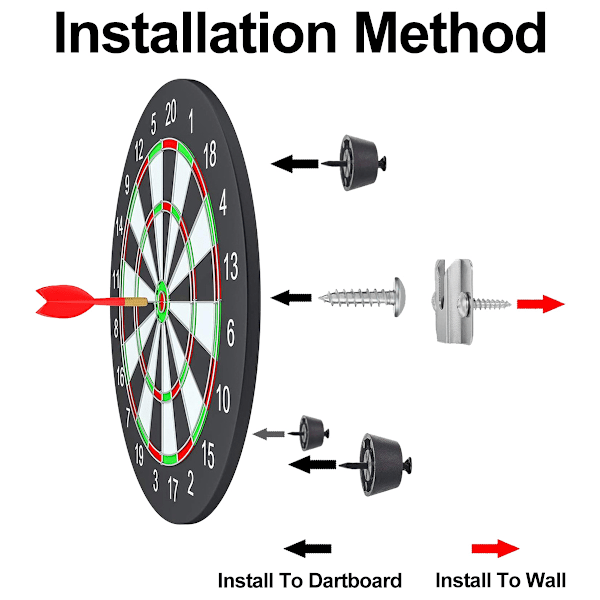 2-pakks Dartplate Monteringsbrakettsett