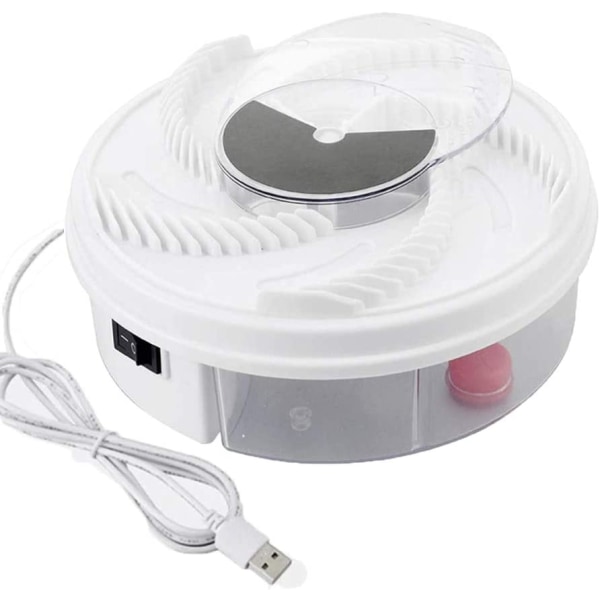 Elektrisk flugfälla, flugfälla skadedjursbekämpning insektsfångare automatisk flugfångare flugfälla skadedjursbekämpning kontrollfångare Verktyg för kök, trädgård, sovrum, vit