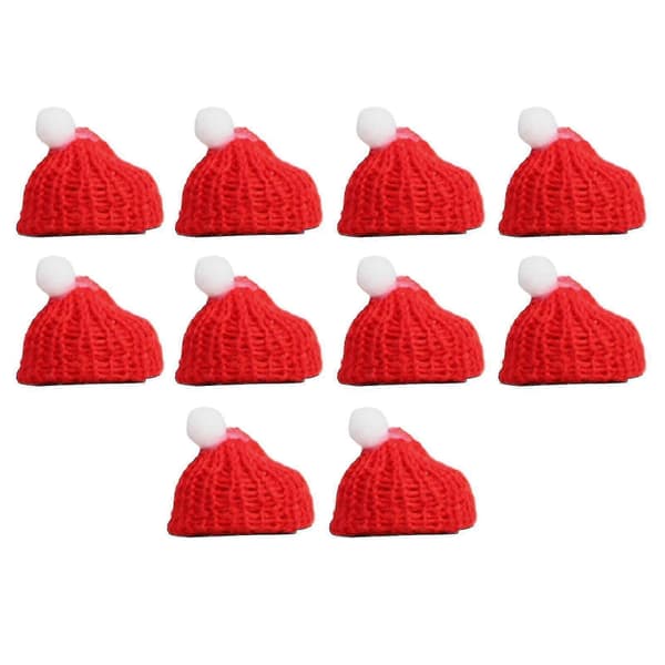 10 stk mini julelue og skjerf-sett flaskehatt for gavelapper dukker DIY-håndverk stor hatt C Big hat
