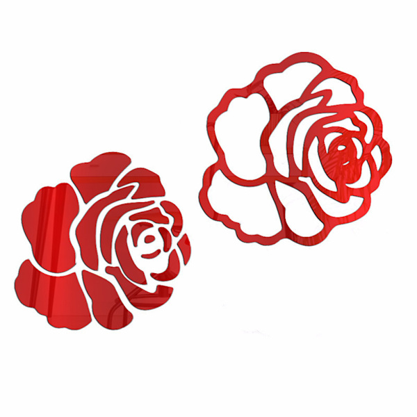Rose PS spejl vægklistermærker stue dekorativ spejl stick