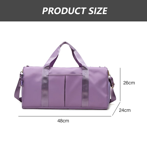 Treningsbagger for menn Vanntette duffel-vesker for helgeturer for kvinner og menn