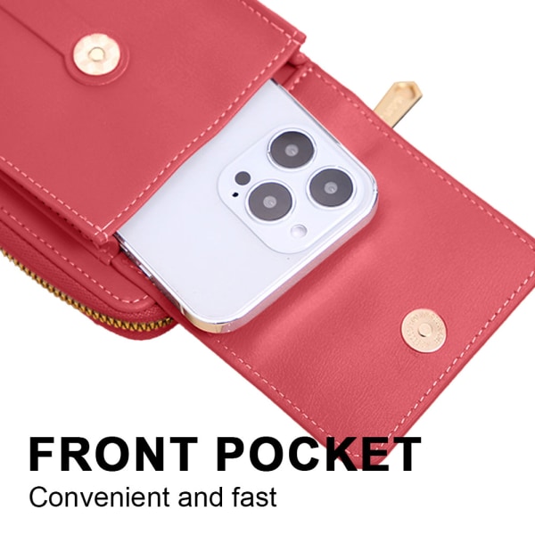 Mobiltelefonväska nytt mode dam pu-plånbok enkel flip