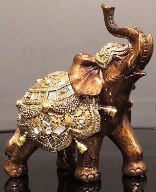Elefantstaty, Perfekt för Heminredningspresent, Thailändsk Elefant, Feng