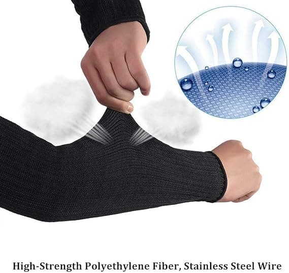 Skyddsärm, 40 cm skärbeständig, brännskaderesistent, anti-A
