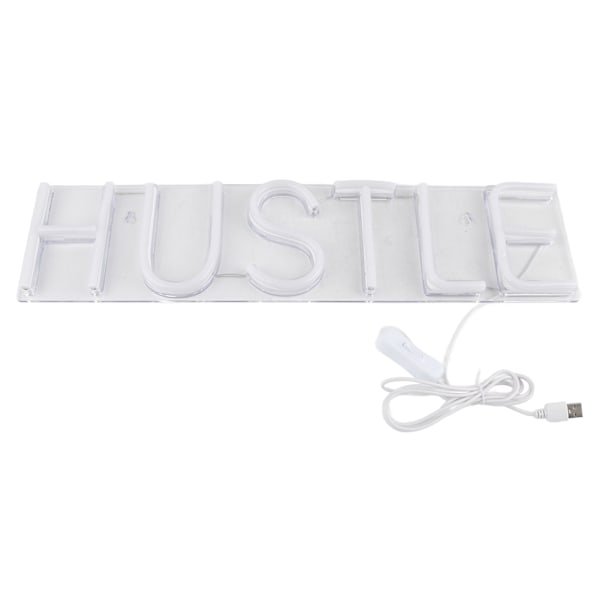 Hustle Words Neonskyltar LED Neonljus för Hem Sovrum Sovsal Fest Bröllop USB-driven