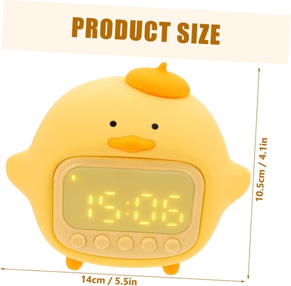 1 set gul kramanka väckarklocka digital klocka enkel alarm c