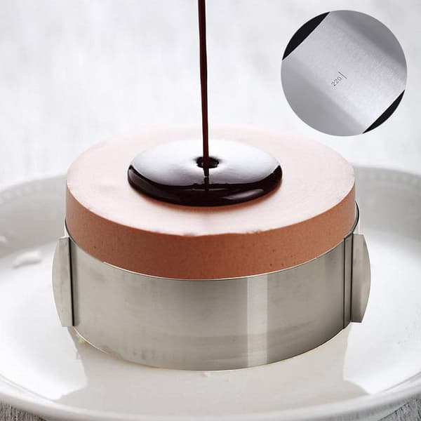 Kakeform 6 til 12 tommer Justerbar Rundt Kake Mousse Form Ring Bakeware Verktøy Kakedekorering Mold Baking Ring