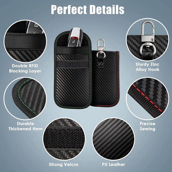 Keyless Go skyddande bilnyckel, 2-pack bilnyckelskydd