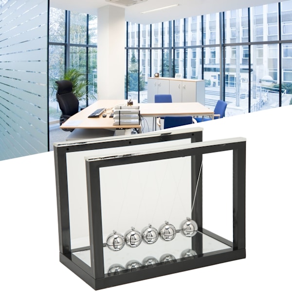Pendelkugle Elegant Stilful Design Spejl Stil Sort Svingende Kugle Afstressende Legetøj Til Skrivebords Dekoration Gave