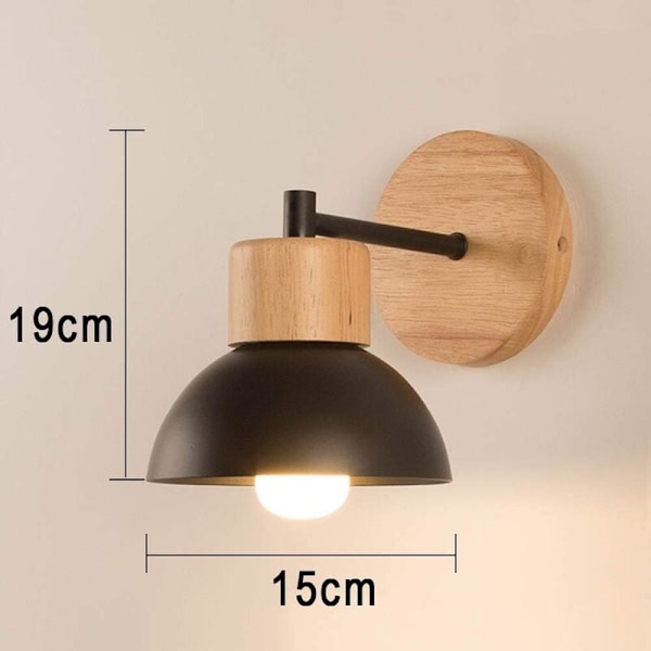 Stilren Vägglampa För Moderna Utrymmen, Amerikansk Stil Svart Metall E26 E27 Sockelkompatibilitet Säkerställer Mångsidig Accentbelysning För Ditt Vardagsrum