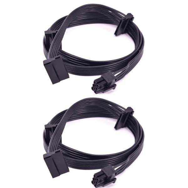 2x PCIe 6-pins Han til 3 SATA Strømkabel til Focus Plus Platinum Focus+ Serie 850px 750px 55