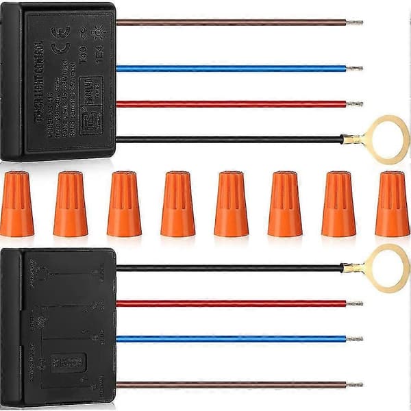 Touch Lamp Switch 2-pack, touch-kontrollmodul för dimbara LED-lampor, glödlampor, ersättningsströmbrytare för lampa